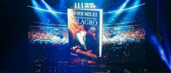 El presidente y su banda en el Movistar Arena: Milagros hacen las doñas